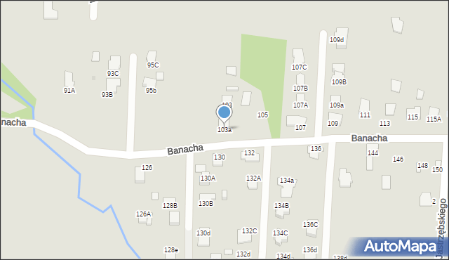 Radom, Banacha Stefana, 103a, mapa Radomia