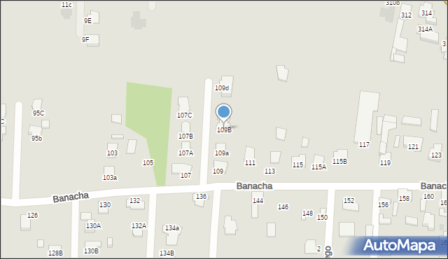 Radom, Banacha Stefana, 109B, mapa Radomia