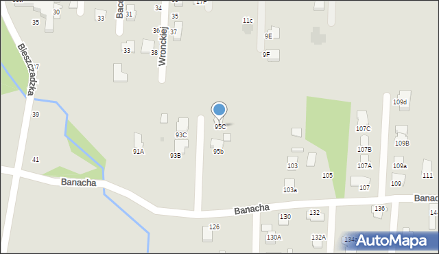 Radom, Banacha Stefana, 95C, mapa Radomia