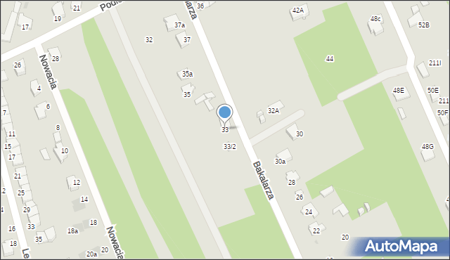 Radom, Bakalarza Edmunda, 33, mapa Radomia