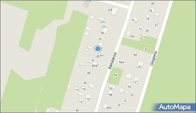 Radom, Bakalarza Edmunda, 93, mapa Radomia