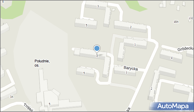 Radom, Barycka, 2, mapa Radomia