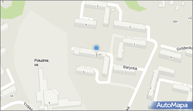 Radom, Barycka, 2, mapa Radomia