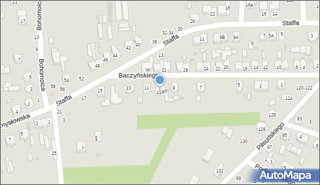 Radomsko, Baczyńskiego Krzysztofa Kamila, 11A, mapa Radomsko