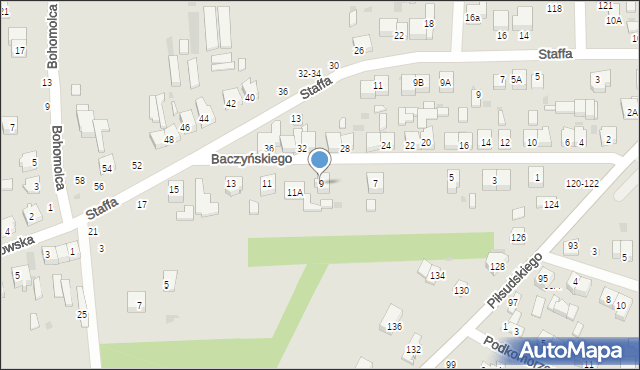 Radomsko, Baczyńskiego Krzysztofa Kamila, 9, mapa Radomsko