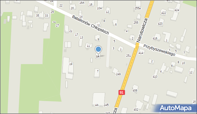 Radomsko, Batalionów Chłopskich, 5, mapa Radomsko