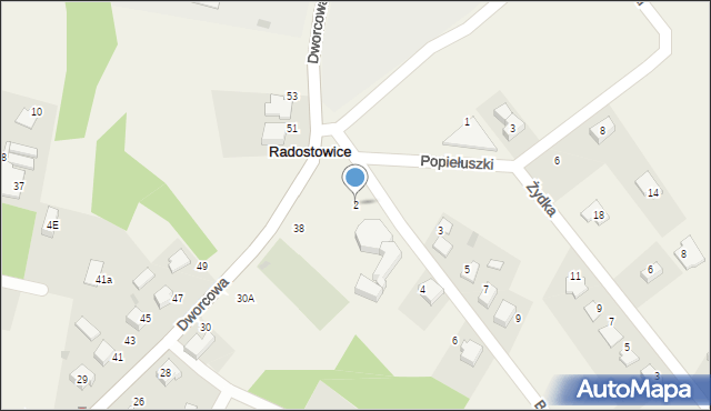 Radostowice, Bartnicza, 2, mapa Radostowice