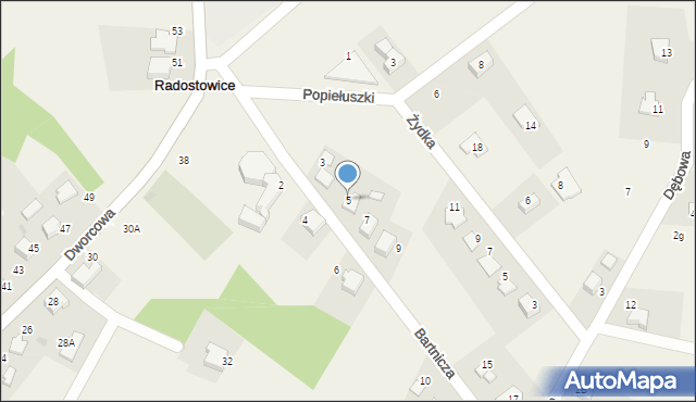 Radostowice, Bartnicza, 5, mapa Radostowice