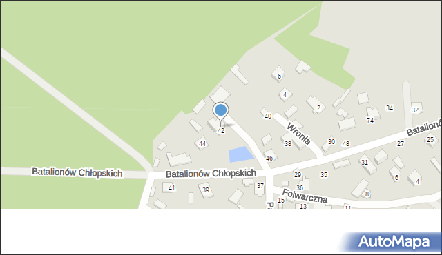 Radzymin, Batalionów Chłopskich, 44A, mapa Radzymin