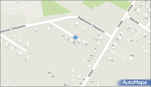 Radzymin, Batalionów Chłopskich, 9F, mapa Radzymin