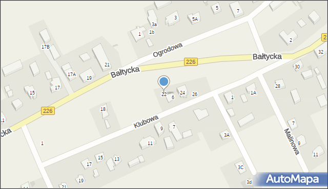 Rokitnica, Bałtycka, 22, mapa Rokitnica