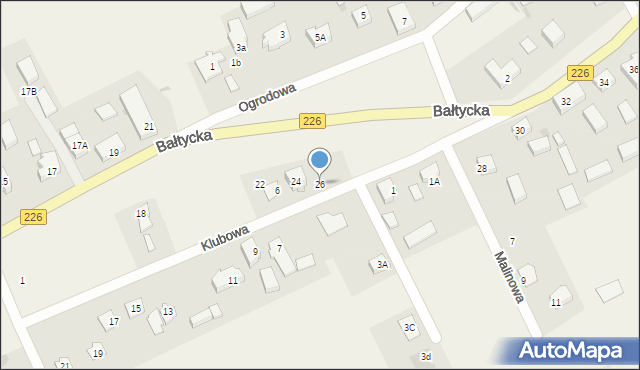 Rokitnica, Bałtycka, 26, mapa Rokitnica