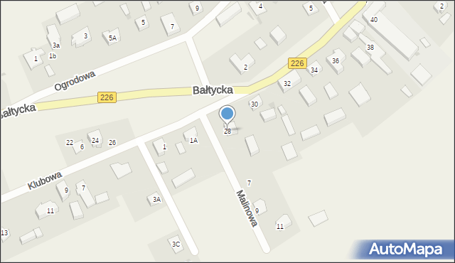 Rokitnica, Bałtycka, 28, mapa Rokitnica