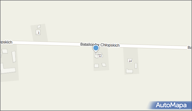 Rościszewo, Batalionów Chłopskich, 12a, mapa Rościszewo