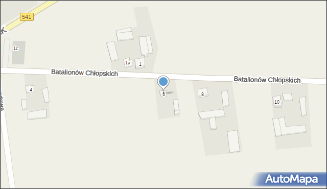 Rościszewo, Batalionów Chłopskich, 6, mapa Rościszewo