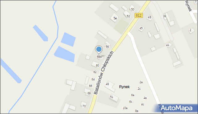 Rossosz, Batalionów Chłopskich, 58A, mapa Rossosz