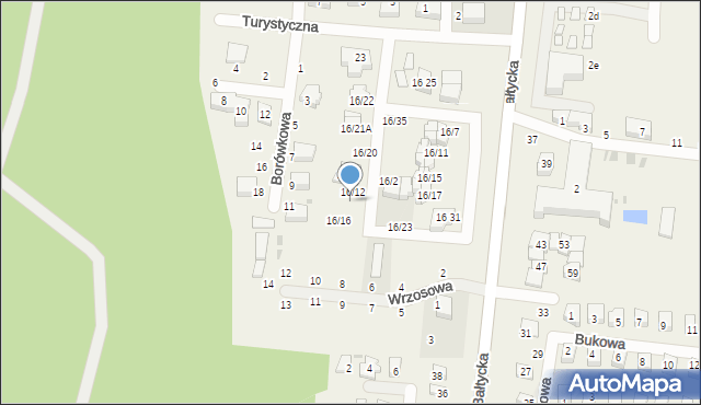 Rowy, Bałtycka, 16/14, mapa Rowy