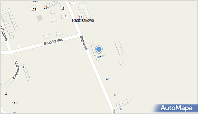 Rusinowo, Bajkowa, 10a, mapa Rusinowo