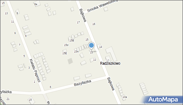 Rusinowo, Bajkowa, 13, mapa Rusinowo