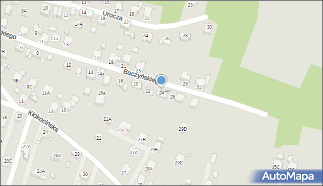 Rybnik, Baczyńskiego Krzysztofa Kamila, 24, mapa Rybnika
