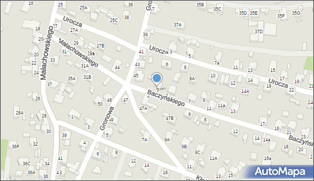 Rybnik, Baczyńskiego Krzysztofa Kamila, 3, mapa Rybnika