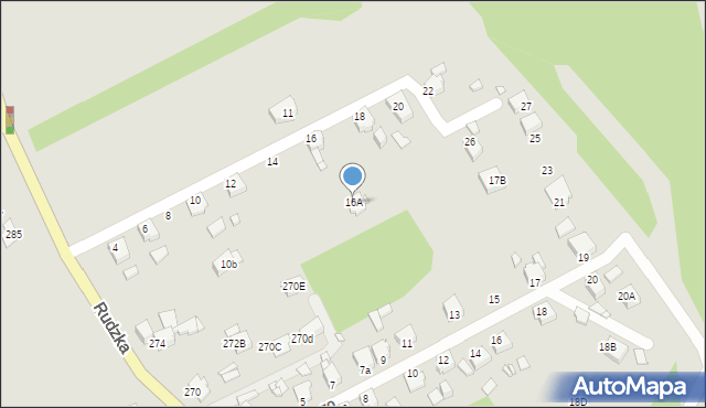 Rybnik, Batalionów Chłopskich, 16A, mapa Rybnika