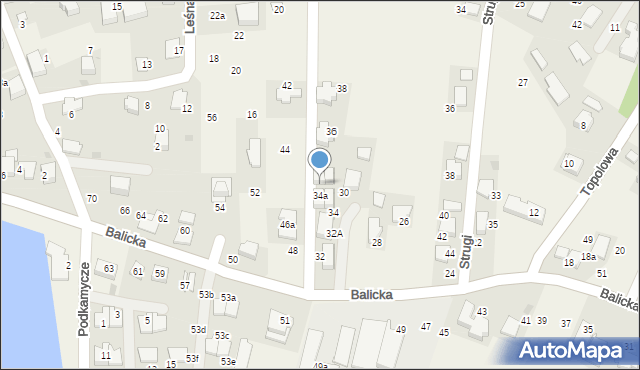 Rząska, Balicka, 34c, mapa Rząska
