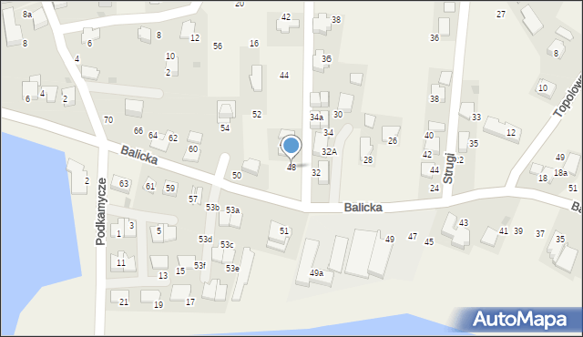 Rząska, Balicka, 48, mapa Rząska