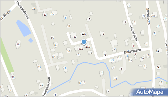 Rzeszów, Balistyczna, 14/3, mapa Rzeszów