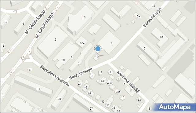 Rzeszów, Baczyńskiego Krzysztofa Kamila, 1a, mapa Rzeszów