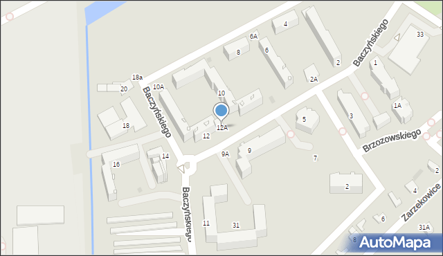 Sandomierz, Baczyńskiego Krzysztofa Kamila, 12A, mapa Sandomierza