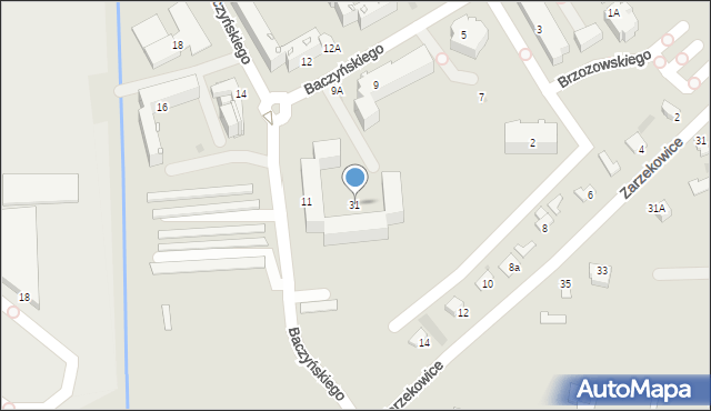 Sandomierz, Baczyńskiego Krzysztofa Kamila, 31, mapa Sandomierza