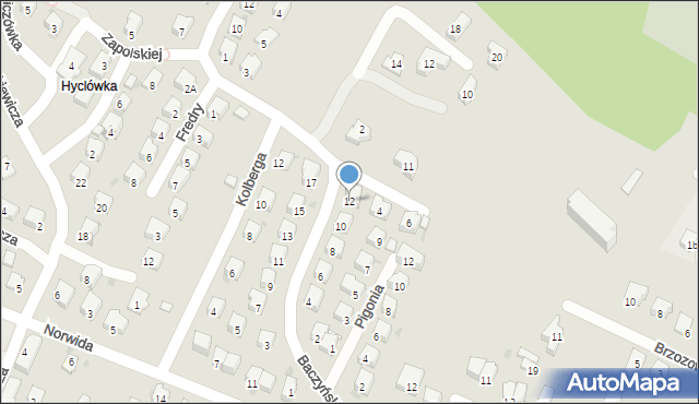 Sanok, Baczyńskiego Krzysztofa Kamila, 12, mapa Sanok