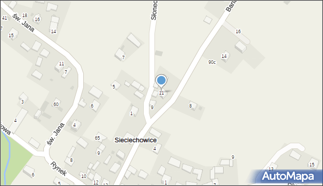 Sieciechowice, Banacha Tomasza, ks., 11, mapa Sieciechowice