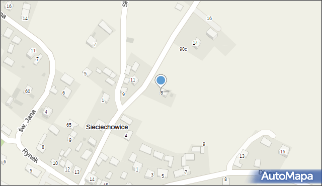 Sieciechowice, Banacha Tomasza, ks., 8, mapa Sieciechowice