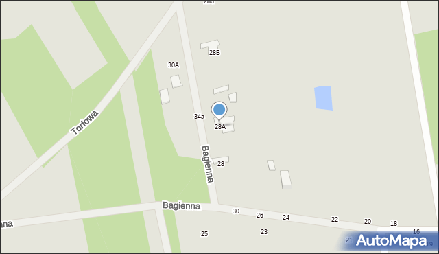 Sieradz, Bagienna, 28A, mapa Sieradz