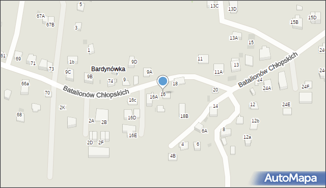 Skawina, Batalionów Chłopskich, 16, mapa Skawina