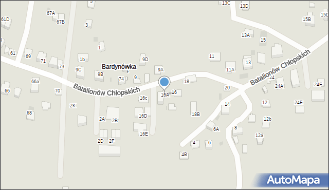 Skawina, Batalionów Chłopskich, 16A, mapa Skawina