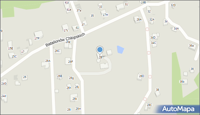 Skawina, Batalionów Chłopskich, 26A, mapa Skawina