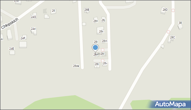 Skawina, Batalionów Chłopskich, 26n, mapa Skawina