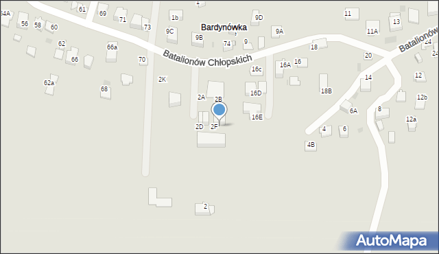 Skawina, Batalionów Chłopskich, 2G, mapa Skawina