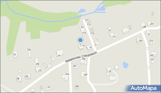 Skawina, Batalionów Chłopskich, 33, mapa Skawina