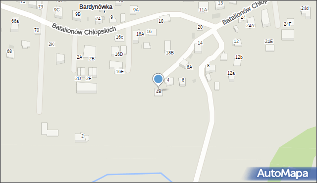 Skawina, Batalionów Chłopskich, 4B, mapa Skawina