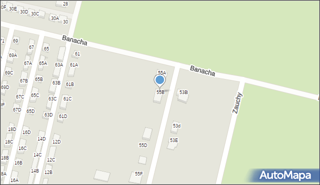 Słupsk, Banacha Stefana, 55B, mapa Słupska