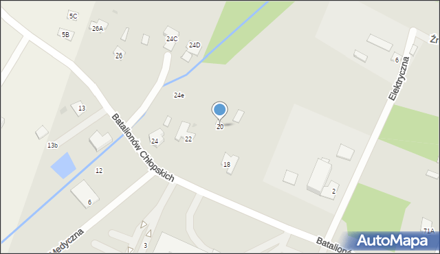 Sochaczew, Batalionów Chłopskich, 20, mapa Sochaczew