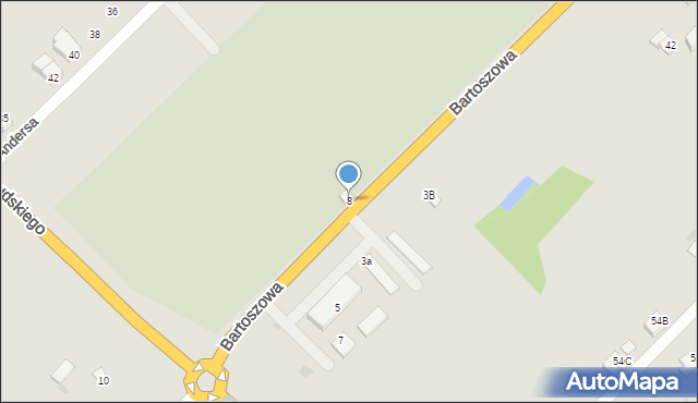 Sokołów Podlaski, Bartoszowa, 8, mapa Sokołów Podlaski