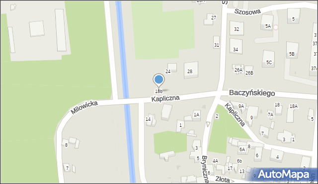 Sosnowiec, Baczyńskiego Krzysztofa Kamila, 18b, mapa Sosnowca