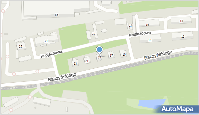 Sosnowiec, Baczyńskiego Krzysztofa Kamila, 19, mapa Sosnowca