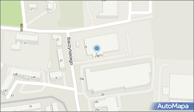 Sosnowiec, Baczyńskiego Krzysztofa Kamila, 23e, mapa Sosnowca