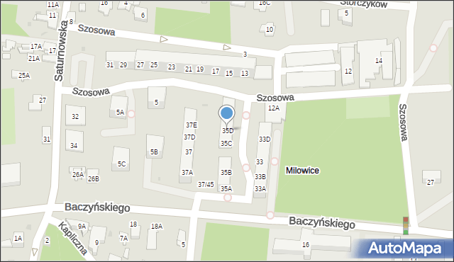 Sosnowiec, Baczyńskiego Krzysztofa Kamila, 35D, mapa Sosnowca